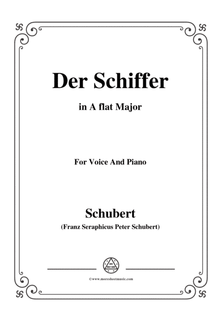 Schubert-Der Schiffer,Op.21 No.2,in A flat Major,for Voice&Piano (arr. MSM)