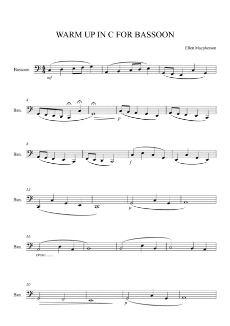 Warm Up in C for Bassoon