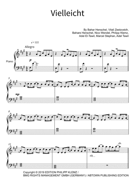 Vielleicht (arr. soundnotation)