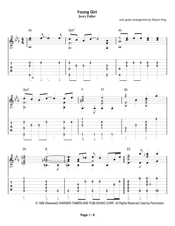 Young Girl (arr. Steven King)