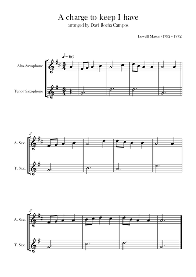 A charge to keep I have (arr. Davi Rocha Campos)