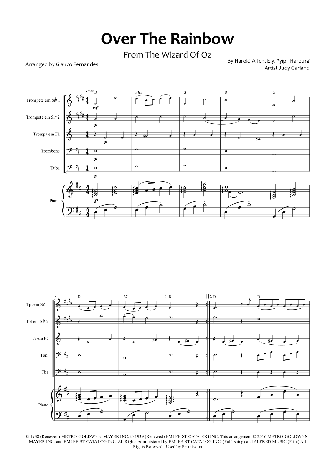 Over The Rainbow (arr. Glauco Fernandes)