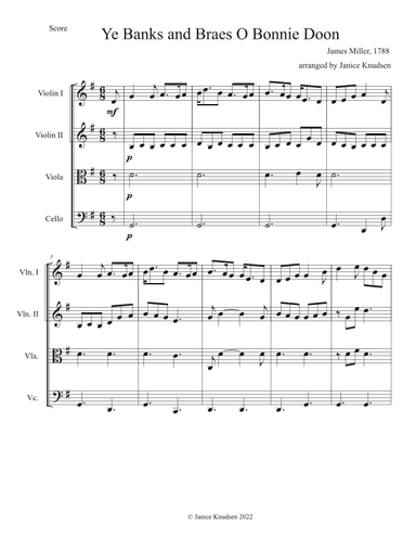 Ye Banks and Braes O Bonnie Doon (arr. Janice Knudsen)