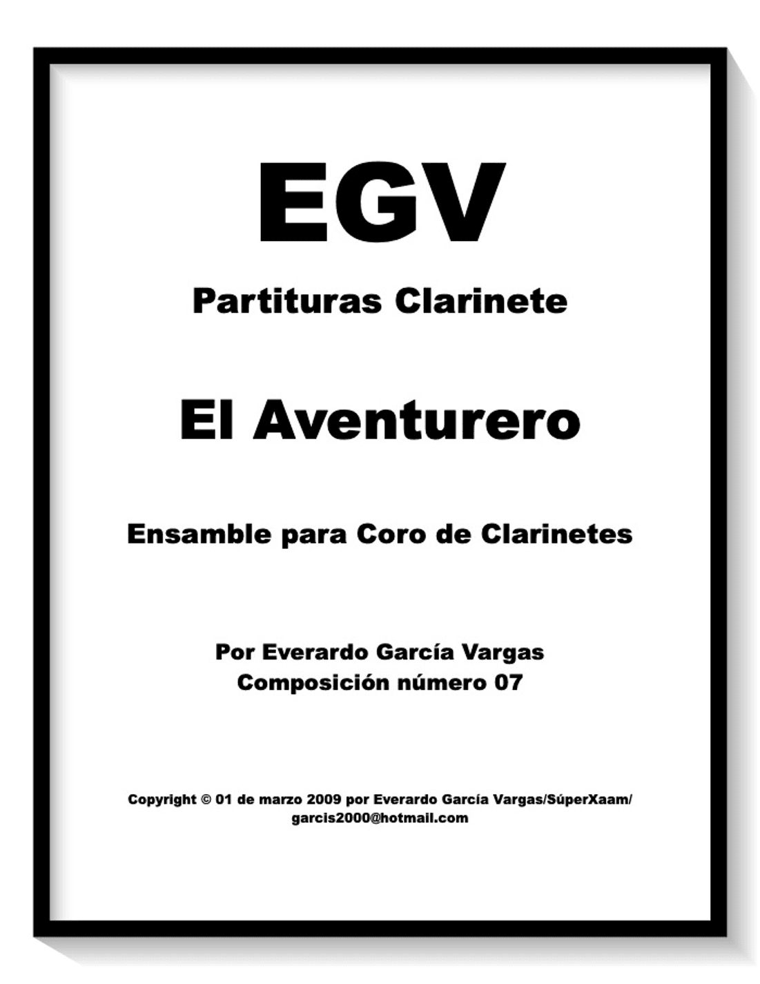 The Adventurer - Clarinet Choir Ensemble