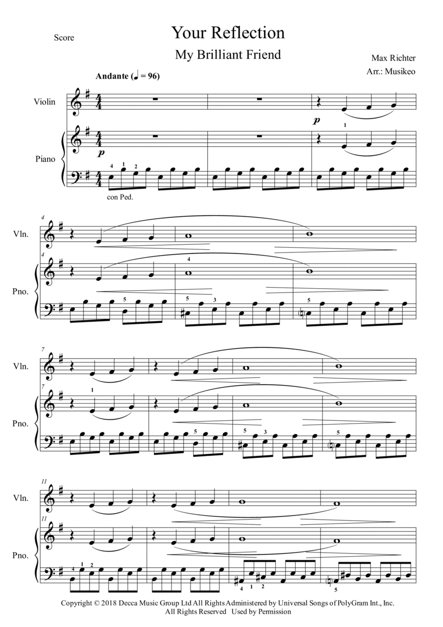 Your Reflection (arr. Musikeo)