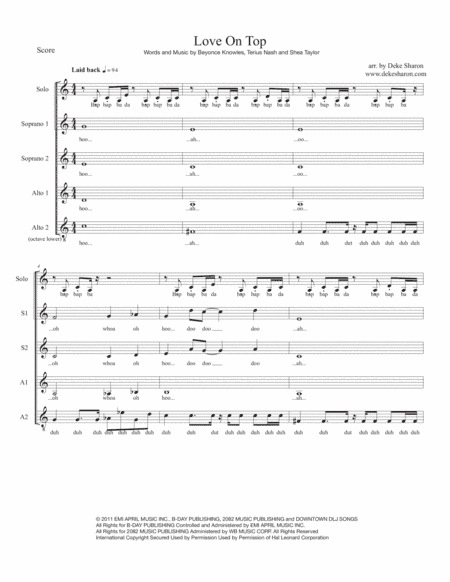 Love On Top (arr. Deke Sharon)