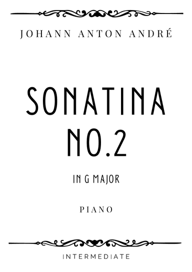 André - Sonatina No. 2 Op. 34 in G Major - Intermediate (arr. Piacere Music Sheets)