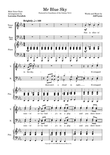 Mr. Blue Sky (arr. Lorraine Forsdick)