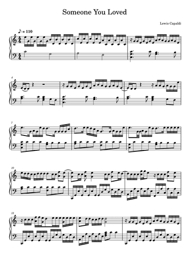 Someone You Loved (arr. SHEET MUSIC HUB)