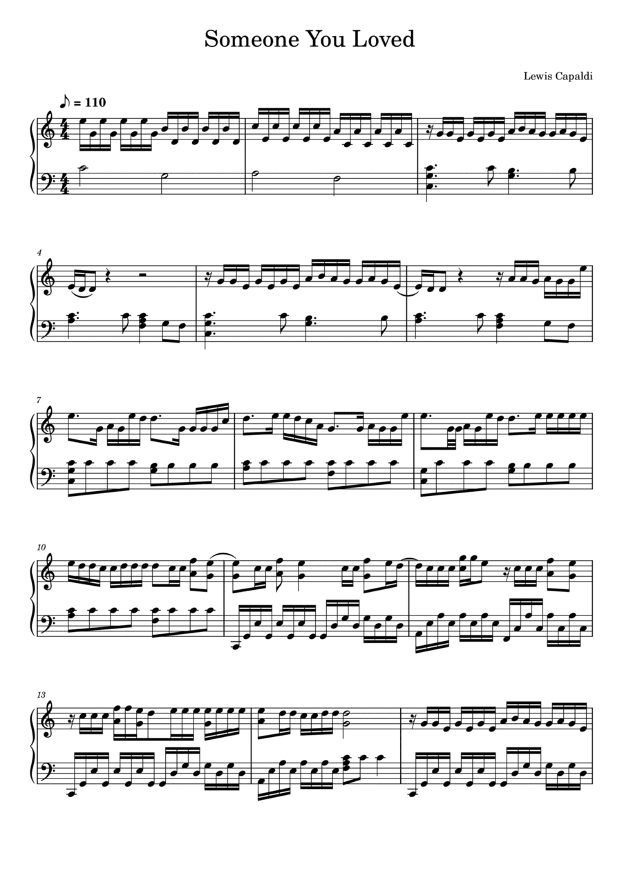 Someone You Loved (arr. SHEET MUSIC HUB)