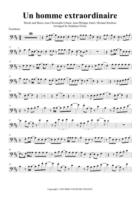 Un Homme Extraordinaire (arr. Stephane ELSINY)