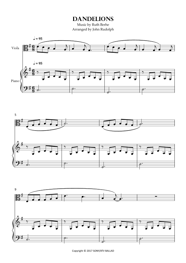 Dandelions (arr. John Rudolph)