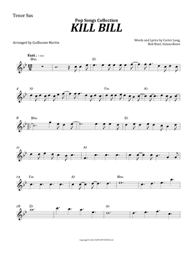 Kill Bill (arr. Guillaume Martin)