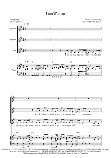 I Am Woman (arr. Aileen Lightfoot)