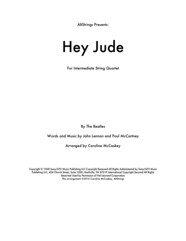 Hey Jude (arr. Caroline McCaskey)