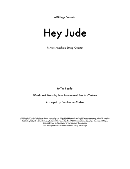 Hey Jude (arr. Caroline McCaskey)