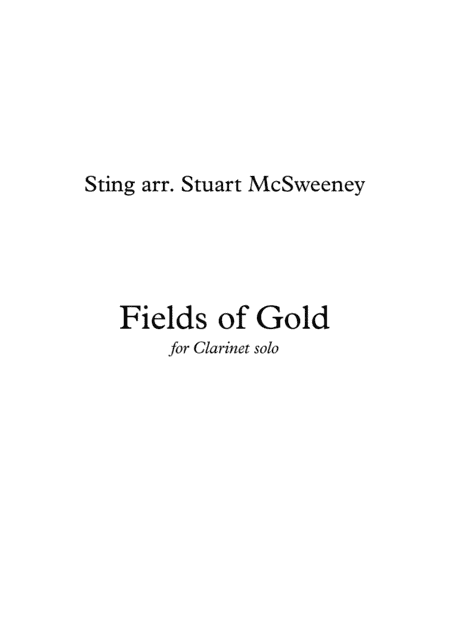 Fields Of Gold (arr. Stuart McSweeney)