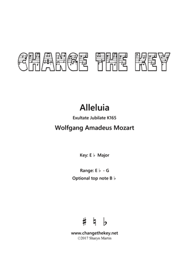 Alleluia from Exultate Jubilate - Eb Major (arr. Change the Key)