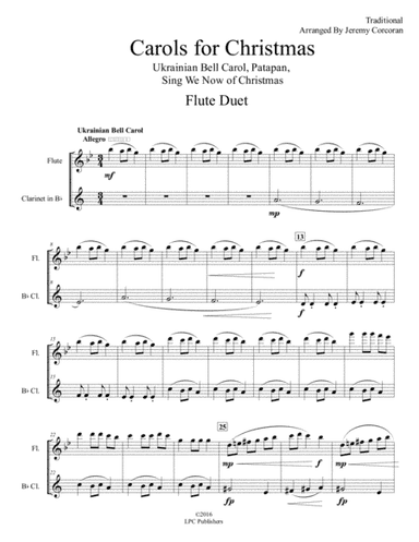 Carols for Christmas A Medley for Flute and Clarinet (arr. Jeremy Corcoran)