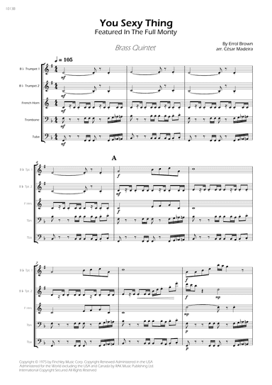 You Sexy Thing - Score Only (arr. César Madeira)