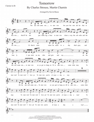 Tomorrow (arr. Kevin Busse)