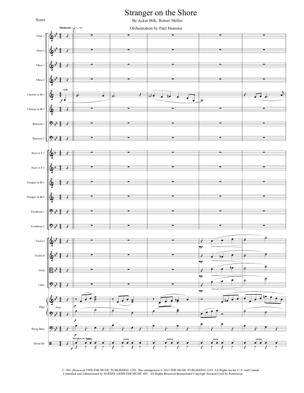 Stranger On The Shore (arr. Paul Hemmer)