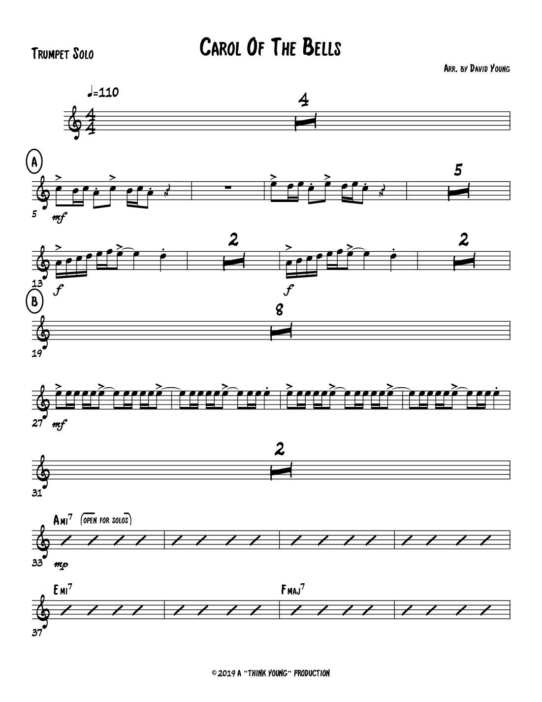Carol Of The Bells (arr. David W. Young)