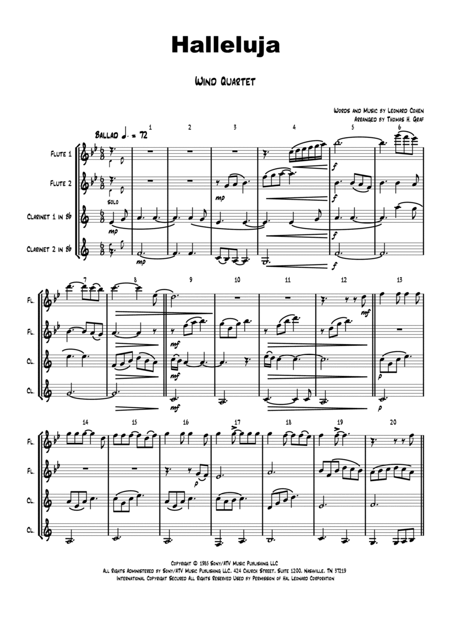 Hallelujah (arr. Thomas Graf)