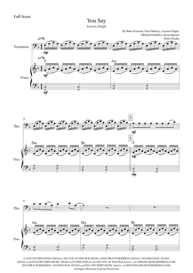You Say (arr. Fabio Britto)