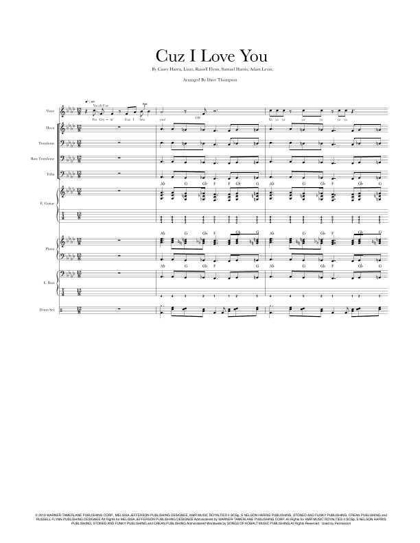 Cuz I Love You (arr. David Thompson)