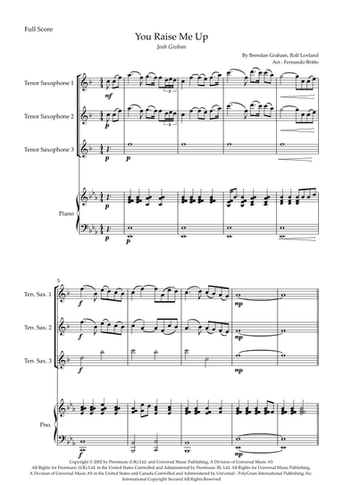 You Raise Me Up (arr. Fernando Britto)