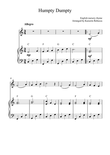 Humpty Dumpty (arr. Kaiserin Rebecca)