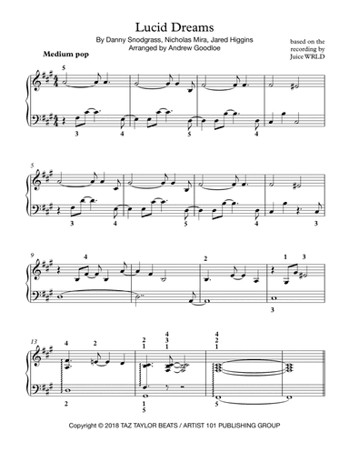 Lucid Dreams (arr. Andrew Goodloe)