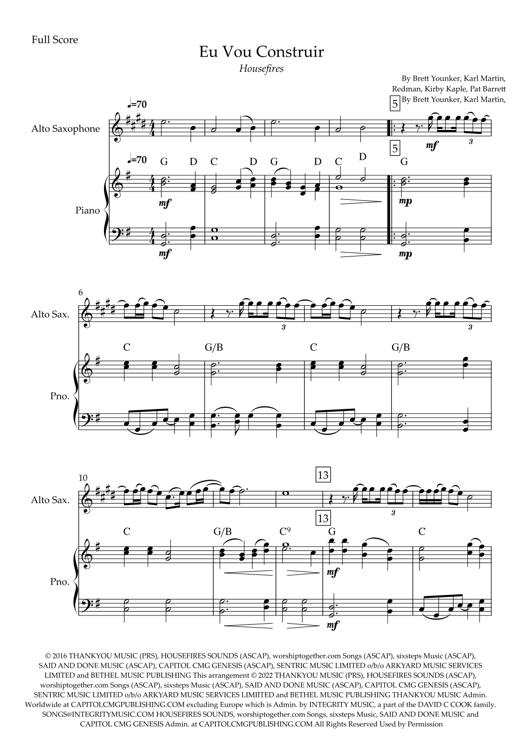 Build My Life (arr. Fabio Britto)