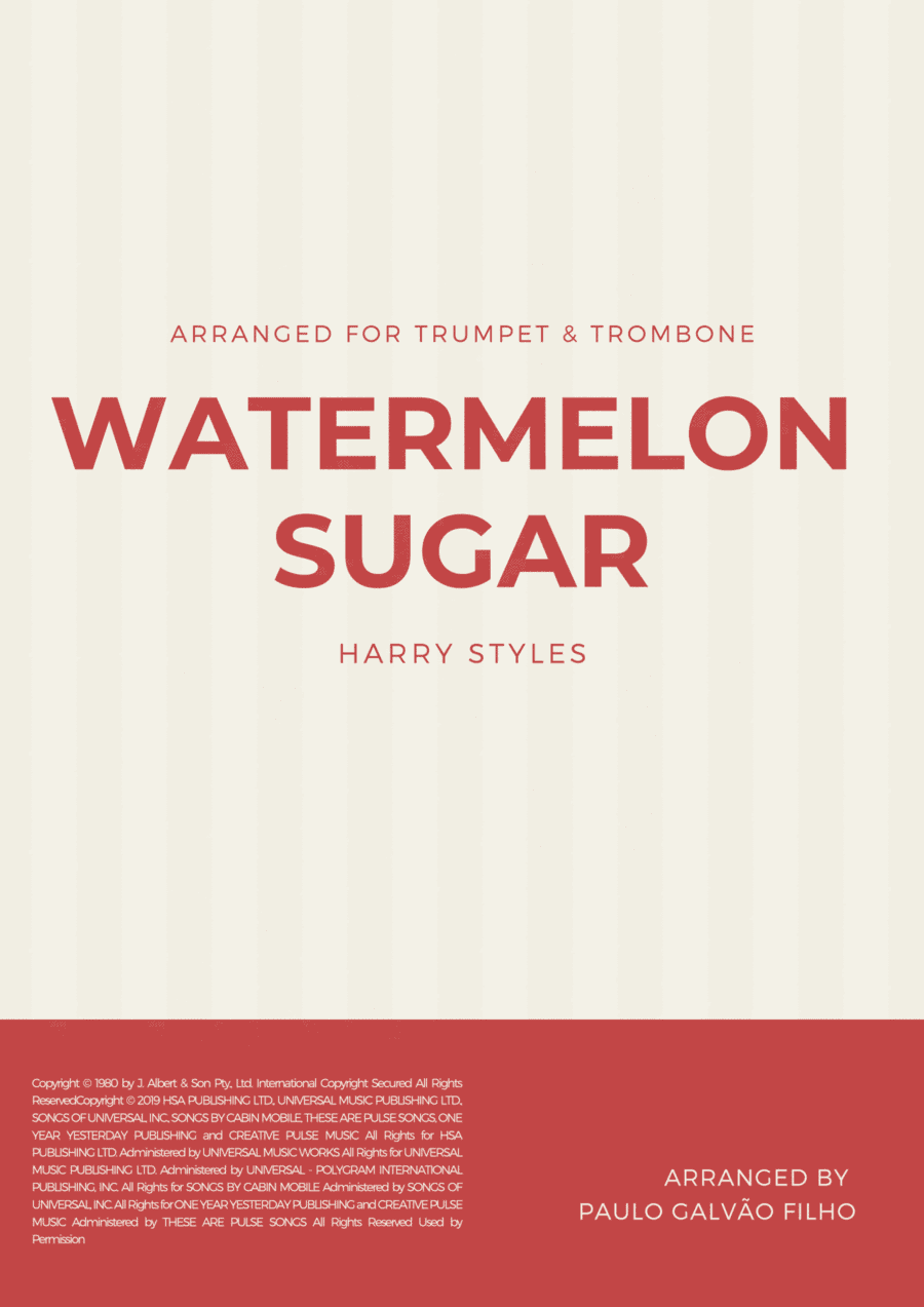 Watermelon Sugar (arr. Paulo Galvão Filho)