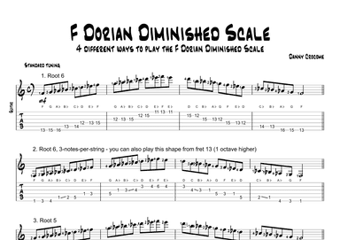 F Dorian Diminished Scale (4 Ways to Play)