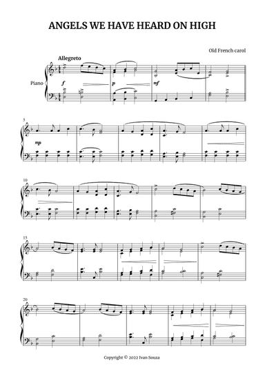 ANGELS WE HAVE HEARD ON HIGH (arr. Ivan Souza)
