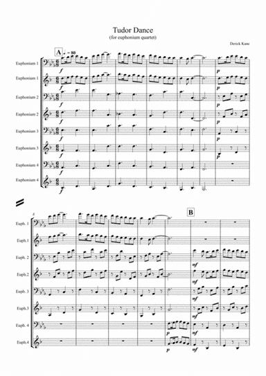 Tudor Dance (by Derick Kane) for Euphonium Quartet