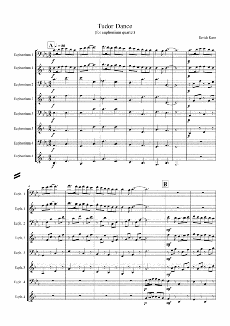 Tudor Dance (by Derick Kane) for Euphonium Quartet