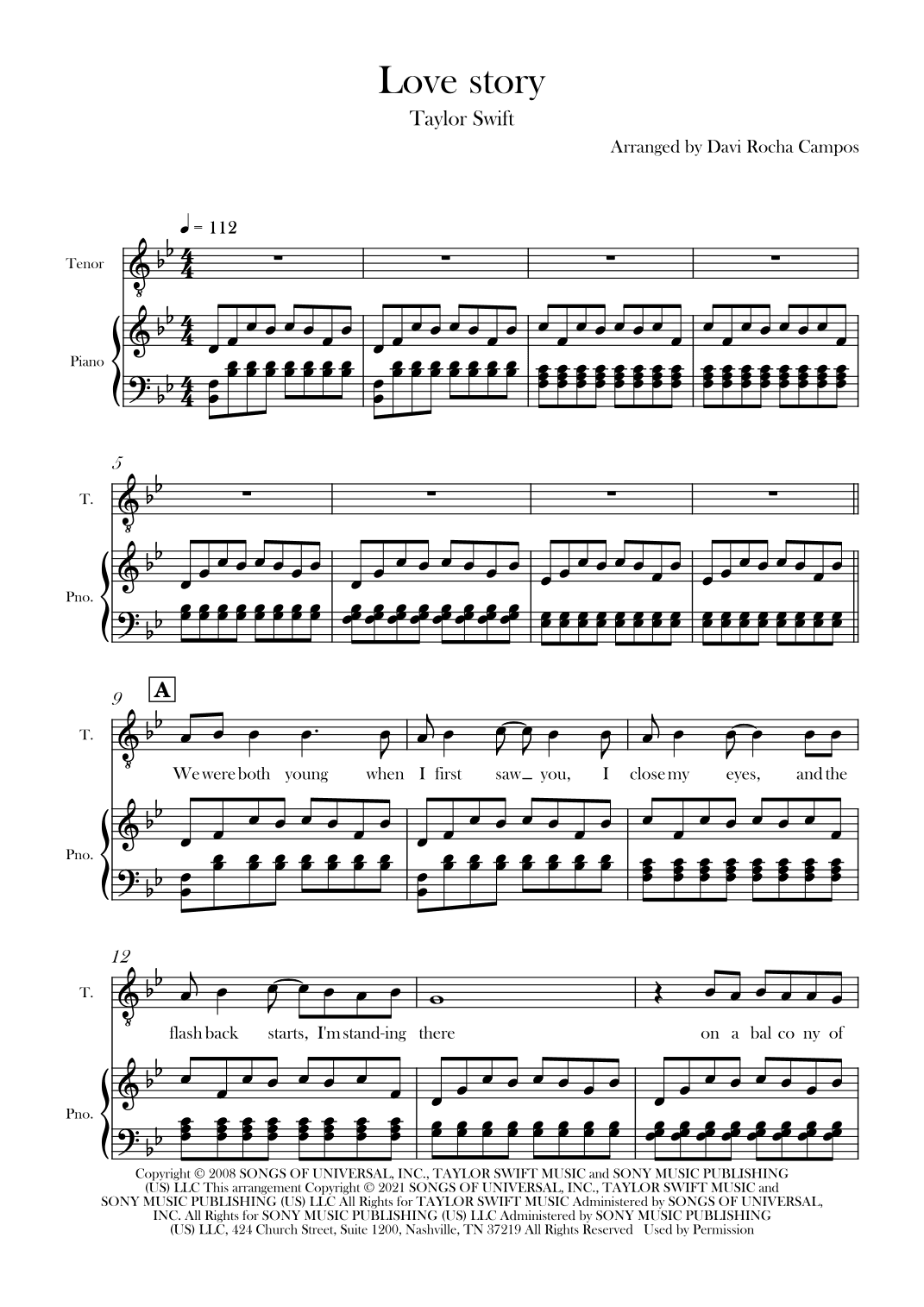 Love Story (arr. Davi Rocha Campos)