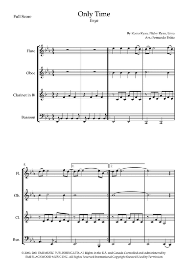 Only Time (arr. Fernando Britto)