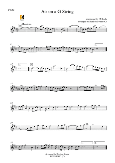 Air on G String - JS Bach (arr. De Souza et Music LLP)