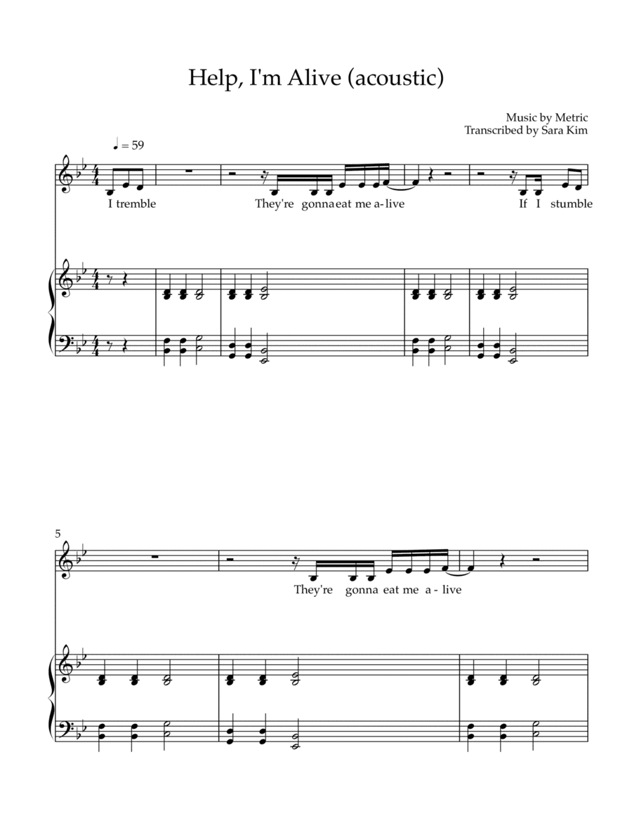 Help I'm Alive (arr. Sara Kim)