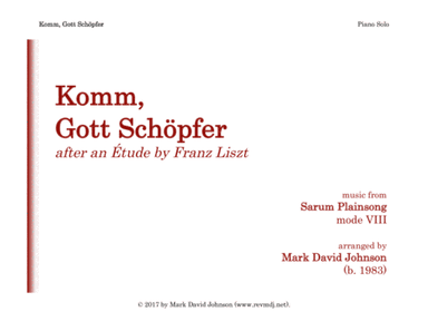 Komm, Gott Schöpfer (arr. Mark David Johnson)