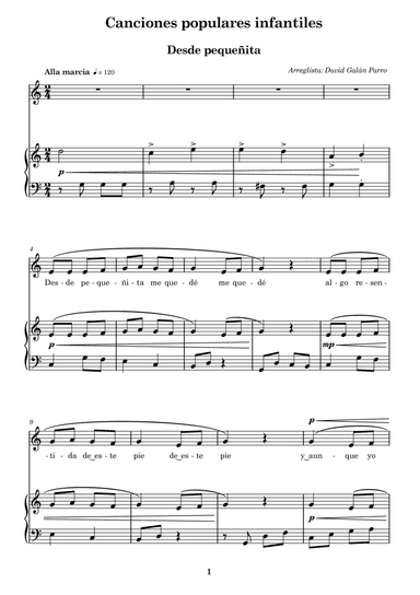 Desde pequeñita (arr. Sergio Galan Parro)