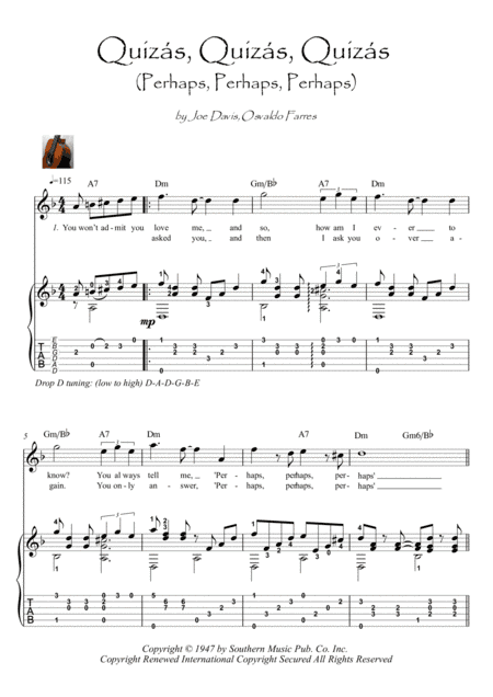 Quizas, Quizas, Quizas (perhaps, Perhaps, Perhaps) (arr. PianoSheetNow)