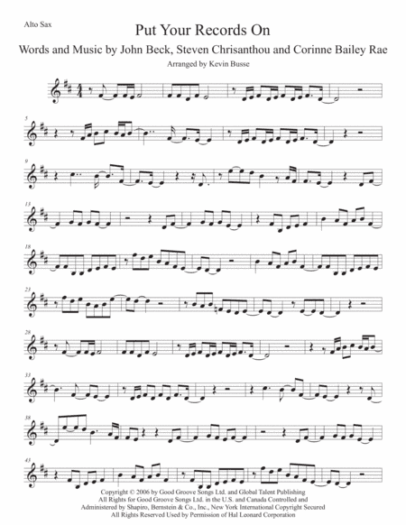 Put Your Records On (arr. Kevin Busse)