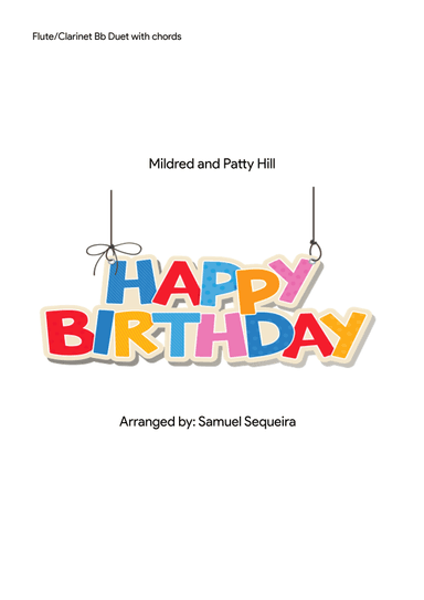 Happy Birthday - Flute/Clarinet Bb Duet (arr. Samuel Sequeira)