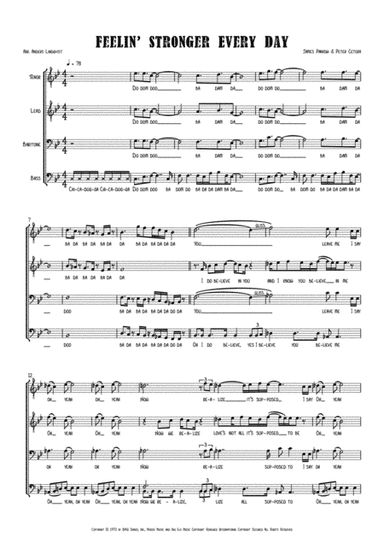 Feelin' Stronger Every Day (arr. Anders Lindqvist)