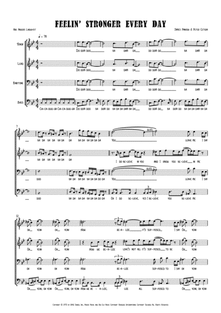 Feelin' Stronger Every Day (arr. Anders Lindqvist)